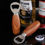 Stainless Steel 1/2/3Pcs Bottle Opener Bartender Handheld Beer Jar Opener Wooden Can for Parties Bar Tool