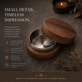New Creative Ashtrays with Lid Walnut Wood Desktop Ashtray Stainless Steel Windproof Ash Tray for Smoking Office Home Decoration