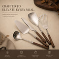5Pcs Stainless Steel Cooking Spoon Frying Spatula Walnut Cake Shovel Cake Spatula Knife Cooking Utensils Soup Ladlepcs