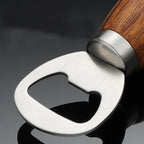 Stainless Steel 1/2/3Pcs Bottle Opener Bartender Handheld Beer Jar Opener Wooden Can for Parties Bar Tool