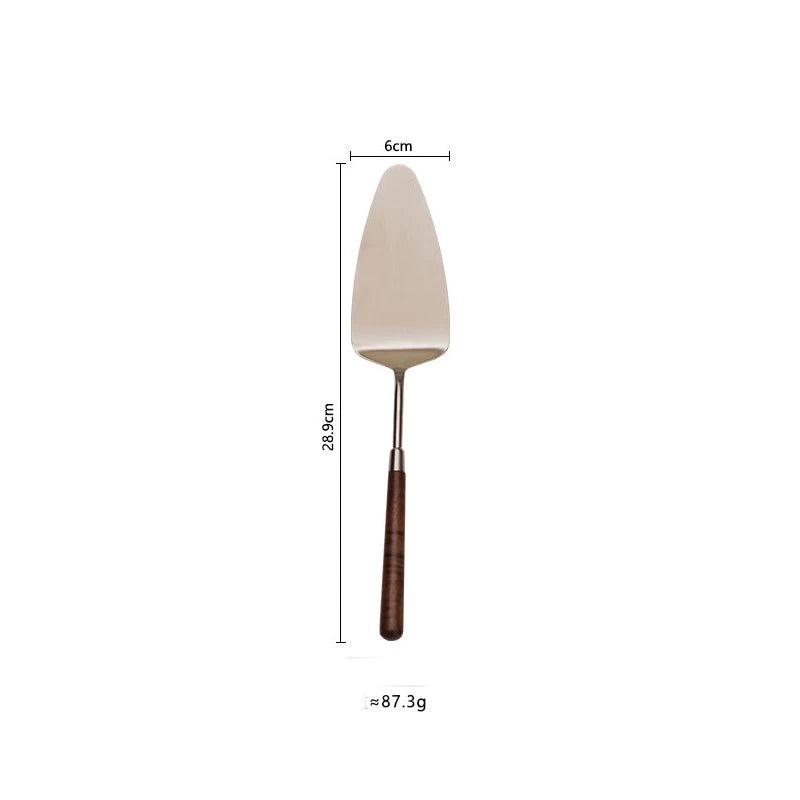 5Pcs Stainless Steel Cooking Spoon Frying Spatula Walnut Cake Shovel Cake Spatula Knife Cooking Utensils Soup Ladlepcs