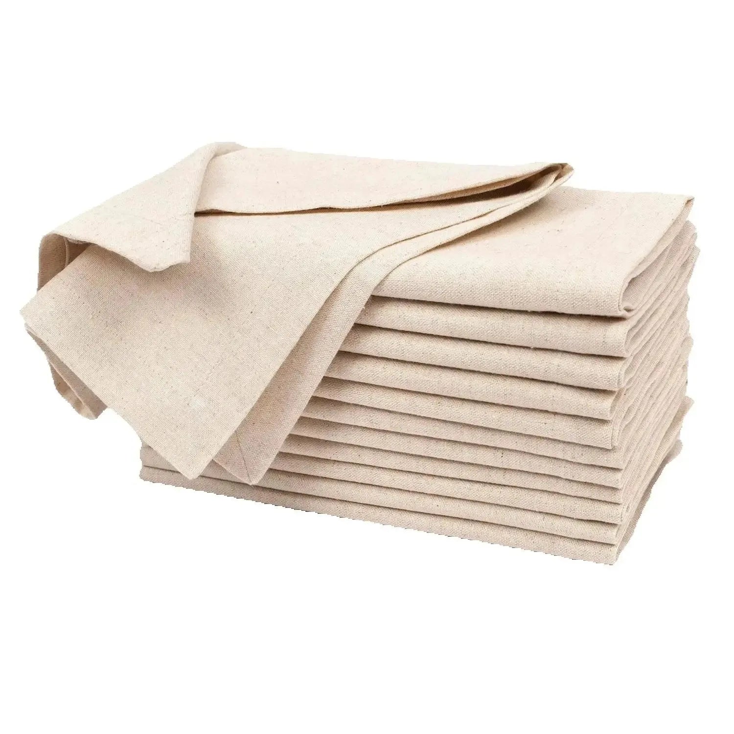 6/10/12 Pcs Cotton Linen Napkin 40Cm Napkin Muslin Tea Towels Dinner Retro Cheesecloth Wedding Party Rustic Table Decoration